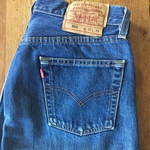 Levi's 501 Blue Straight Leg Women's Jeans